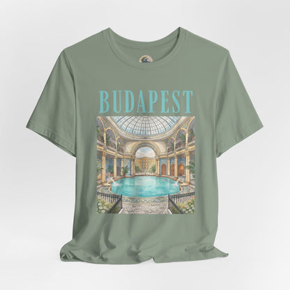 Budapest Thermal Baths Graphic Tee — Vintage Spa Travel T-Shirt
