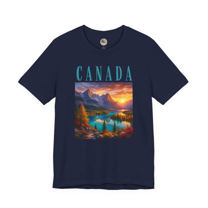 Canada Banff Scenic Mountain Tee — Sunrise Lake Landscape T‑Shirt