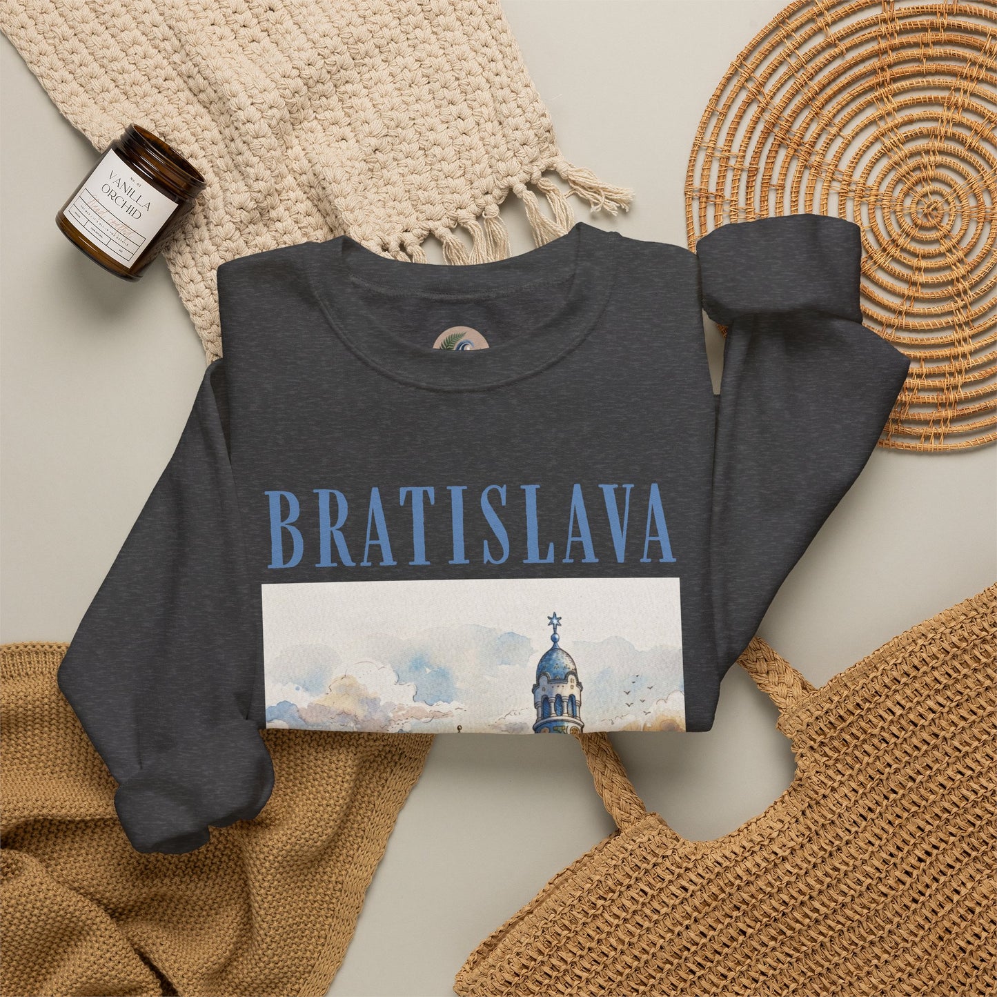 Bratislava Scenic Crewneck Sweatshirt – Vintage Cityscape Graphic