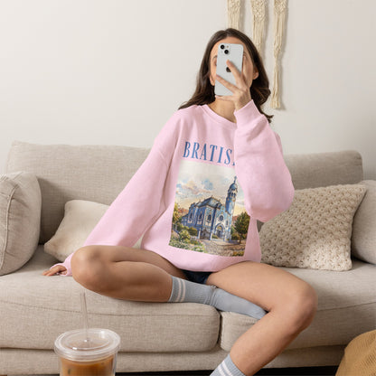 Bratislava Scenic Crewneck Sweatshirt – Vintage Cityscape Graphic
