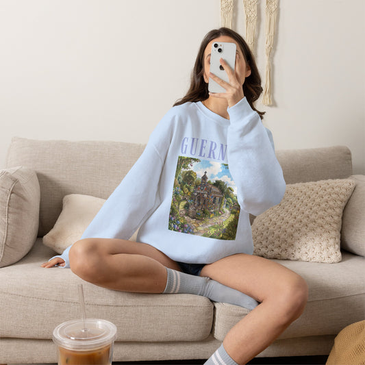 Guernsey Chapel Crewneck Sweatshirt — Scenic Island Travel Pullover