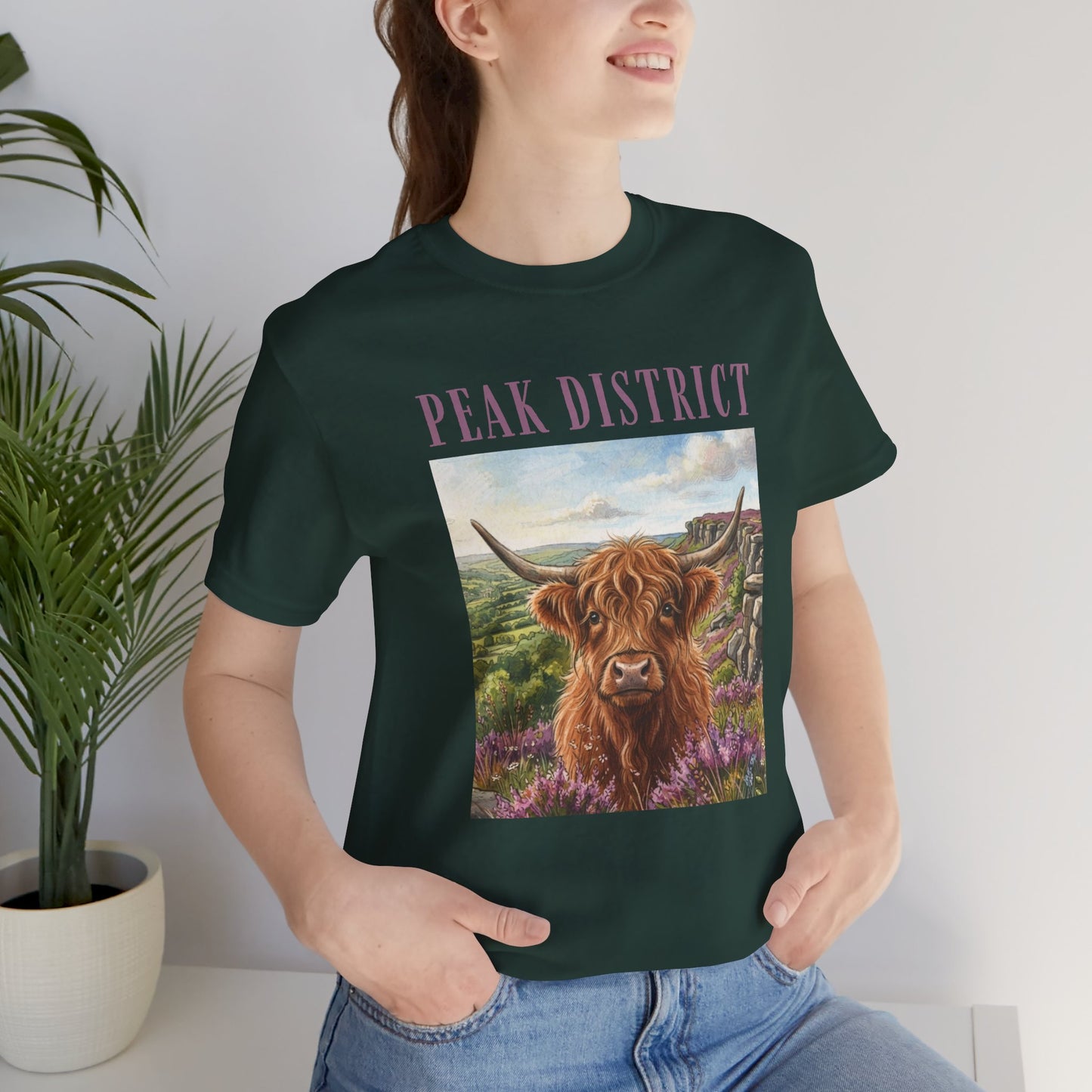 Peak District Highland Cow T‑Shirt