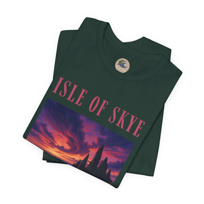 Isle of Skye Scenic Tee — Sunset Landscape Graphic T-Shirt