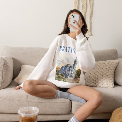 Bratislava Scenic Crewneck Sweatshirt – Vintage Cityscape Graphic