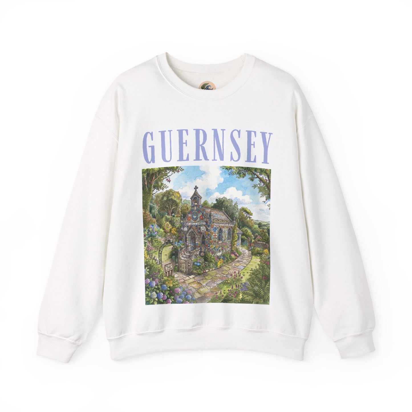 Guernsey Chapel Crewneck Sweatshirt — Scenic Island Travel Pullover