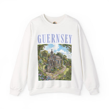 Guernsey Chapel Crewneck Sweatshirt — Scenic Island Travel Pullover