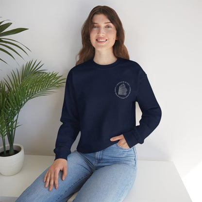 Cozy Italy Crewneck Sweatshirt with Small Chest Badge Design