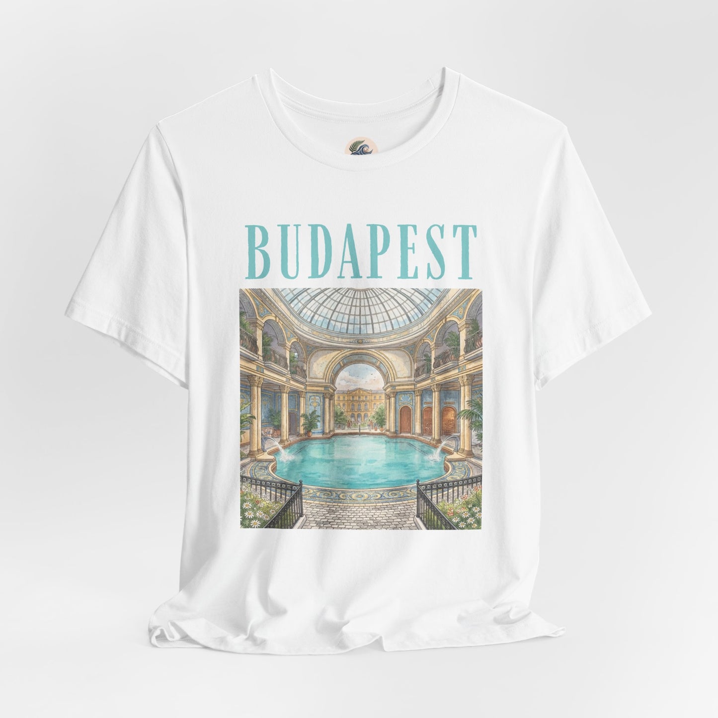 Budapest Thermal Baths Graphic Tee — Vintage Spa Travel T-Shirt