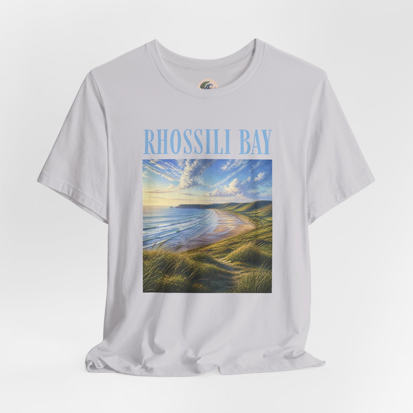Rhossili Bay Scenic Tee — Coastal Landscape Graphic T-Shirt