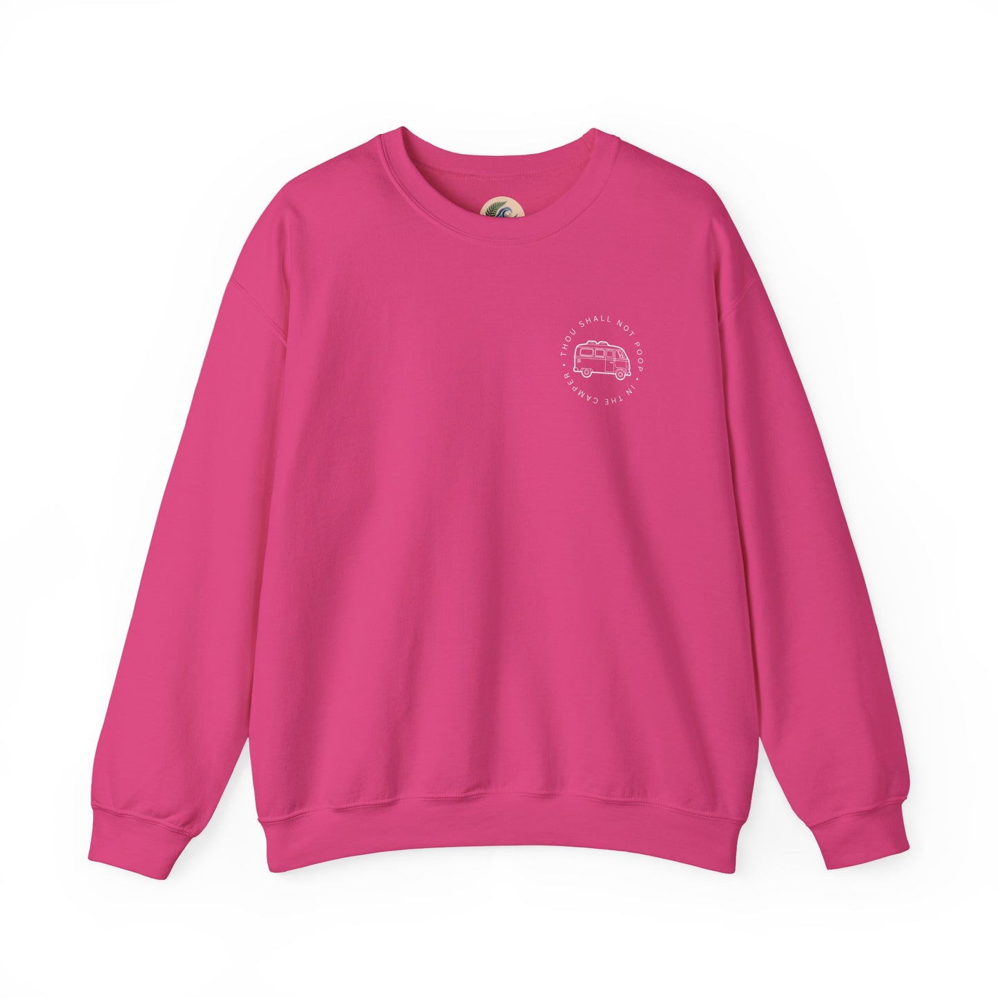 Cozy Camper Crewneck Sweatshirt — Van Life Humour Chest Graphic