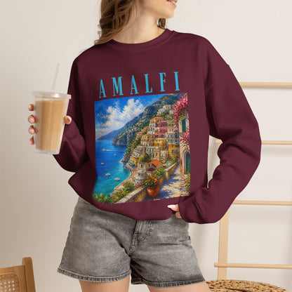 Amalfi Coast Scenic Crewneck Sweatshirt
