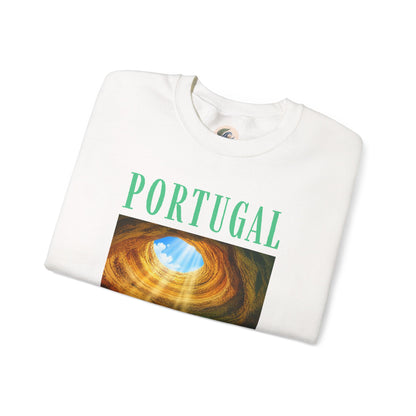 Portugal Benagil Cave Crewneck Sweatshirt — Coastal Travel Graphic Pullover