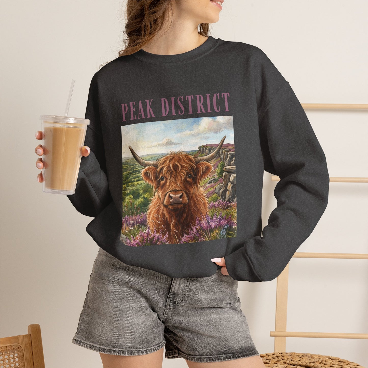 Peak District Highland Cow Sweatshirt