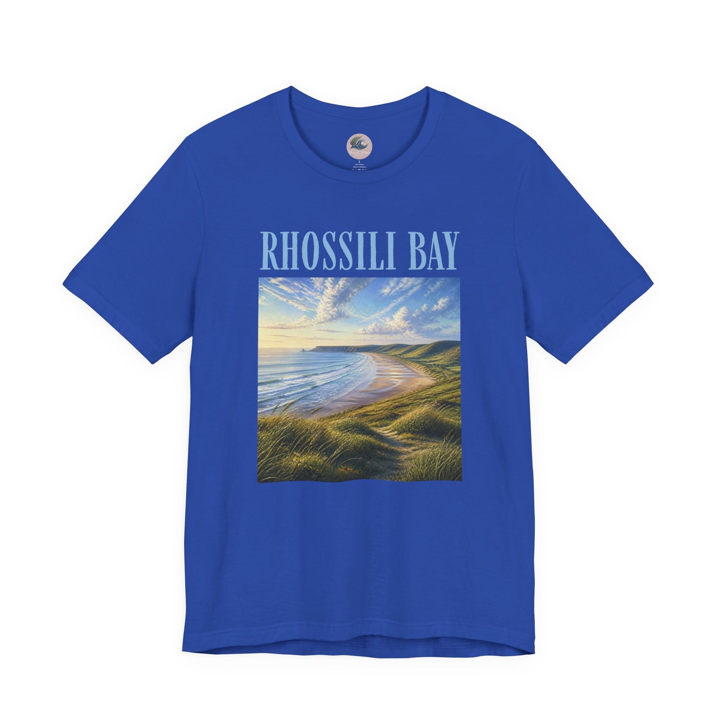 Rhossili Bay Scenic Tee — Coastal Landscape Graphic T-Shirt