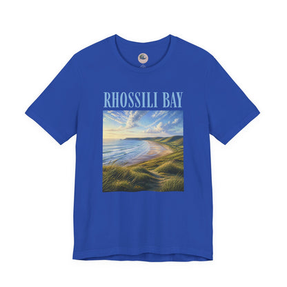 Rhossili Bay Scenic Tee — Coastal Landscape Graphic T-Shirt